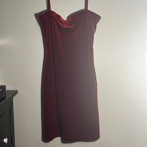 My Michelle Wine Red Open Back Womens Dress size M